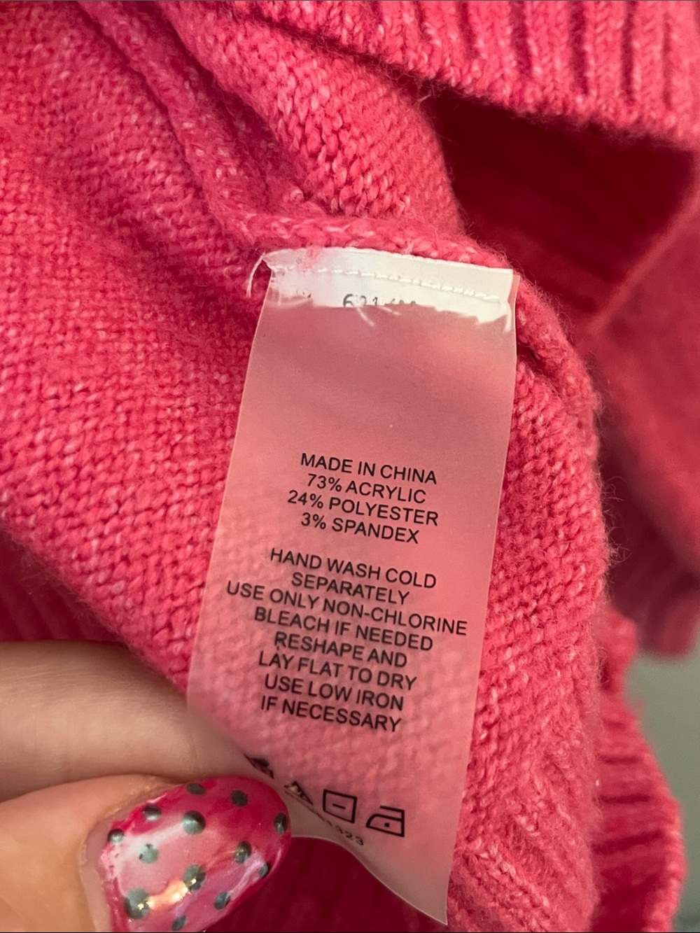 Vince Camuto Raspberry Pink V-Neck Knit Sweater - Picture 3 of 4